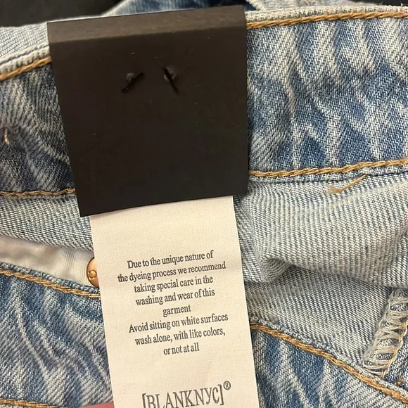 Blank NYC Feel Good Wide Leg Light Blue Jeans Size 27 - Picture 6 of 6